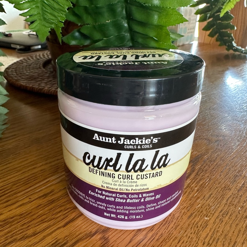 Aunt Jackie’s Curl La La defining curl custard 15 oz jar curls coils waves